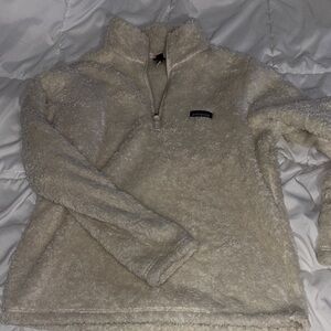 Patagonia Cream Quarter-Zip Sweater
